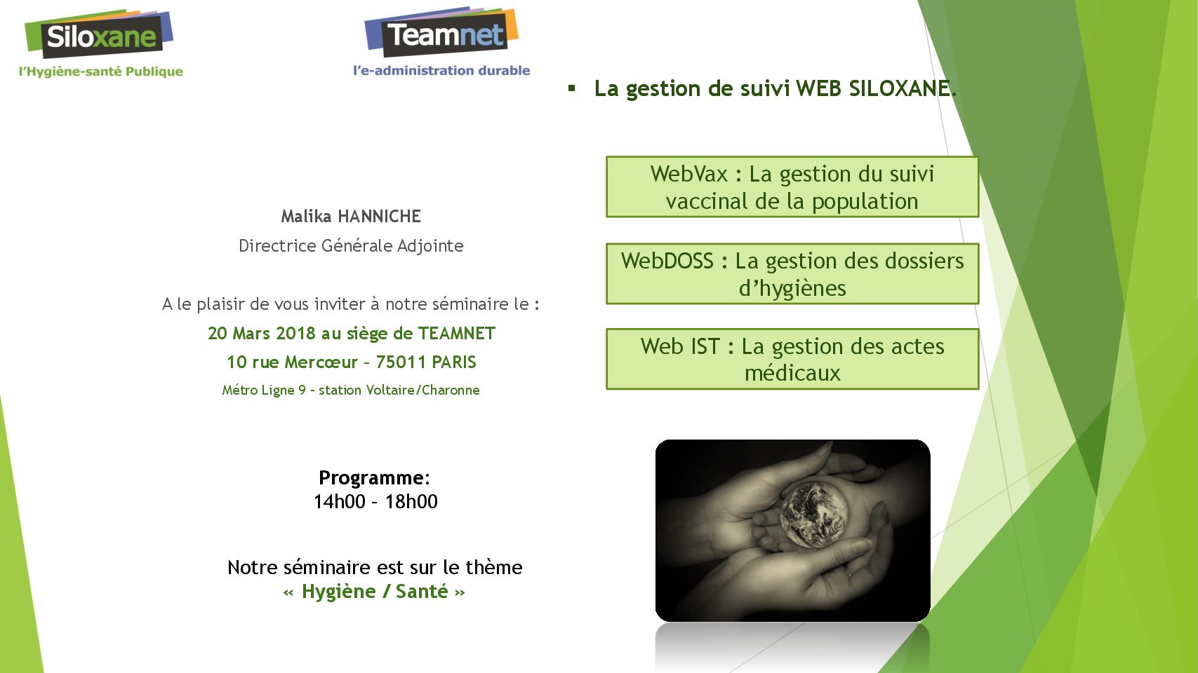 Séminaire TEAMNET / SILOXANE